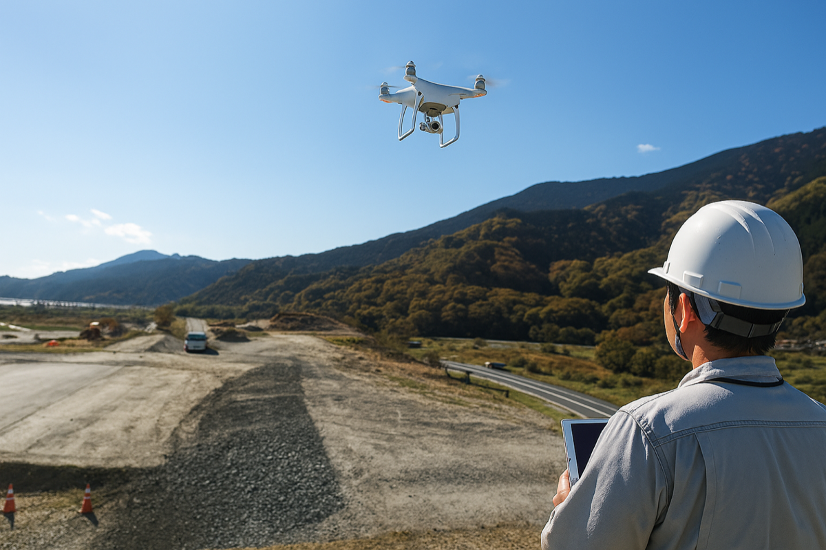 建設現場での測量