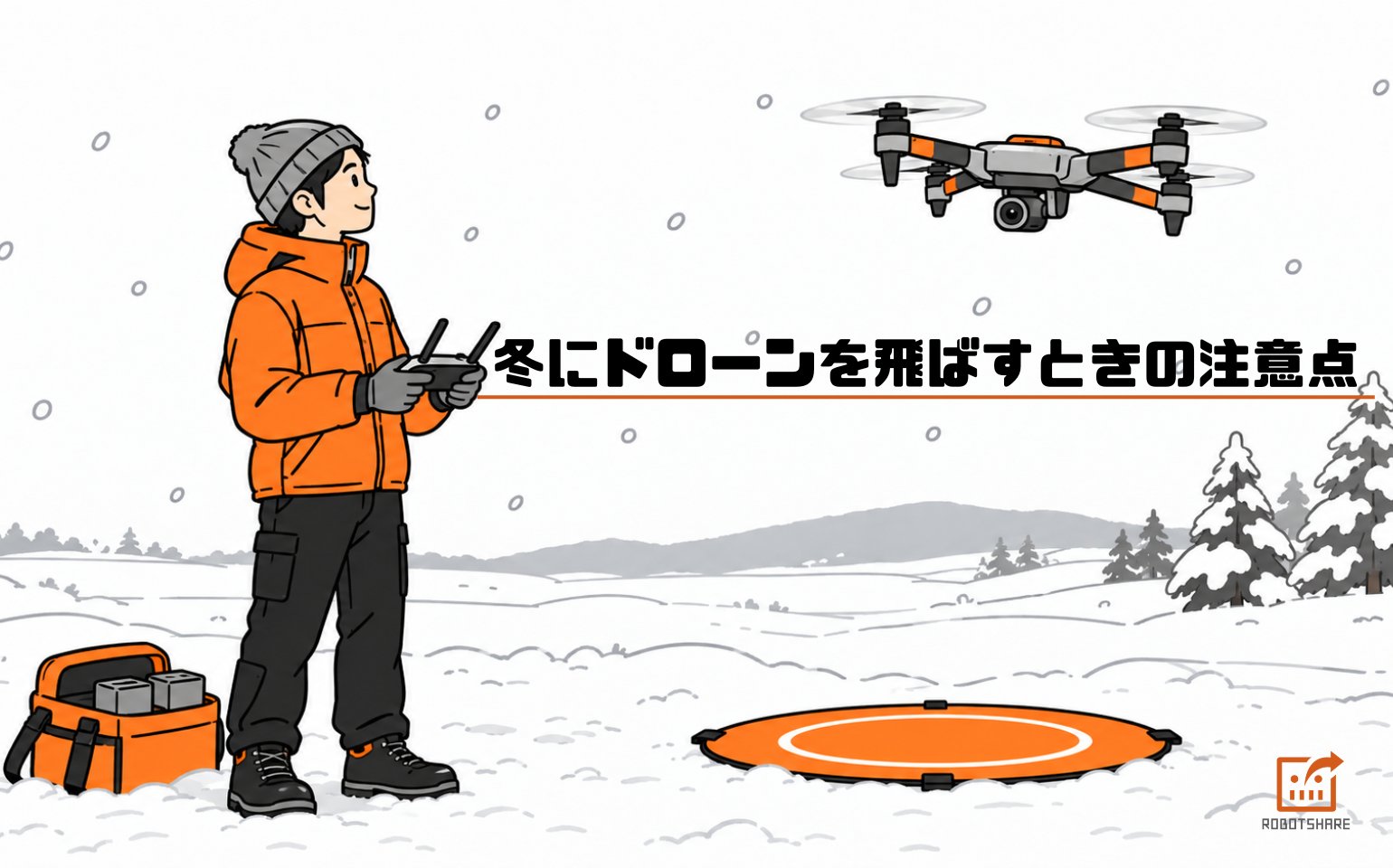 冬にドローンを飛ばすときの注意点｜寒さ・雪の中で安全に飛行するためのポイント